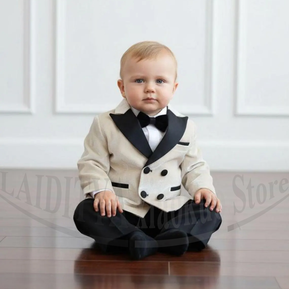 Baby Boy Suit Set Baptism - بدلة أطفال للأولاد من قطعتين، تصميم