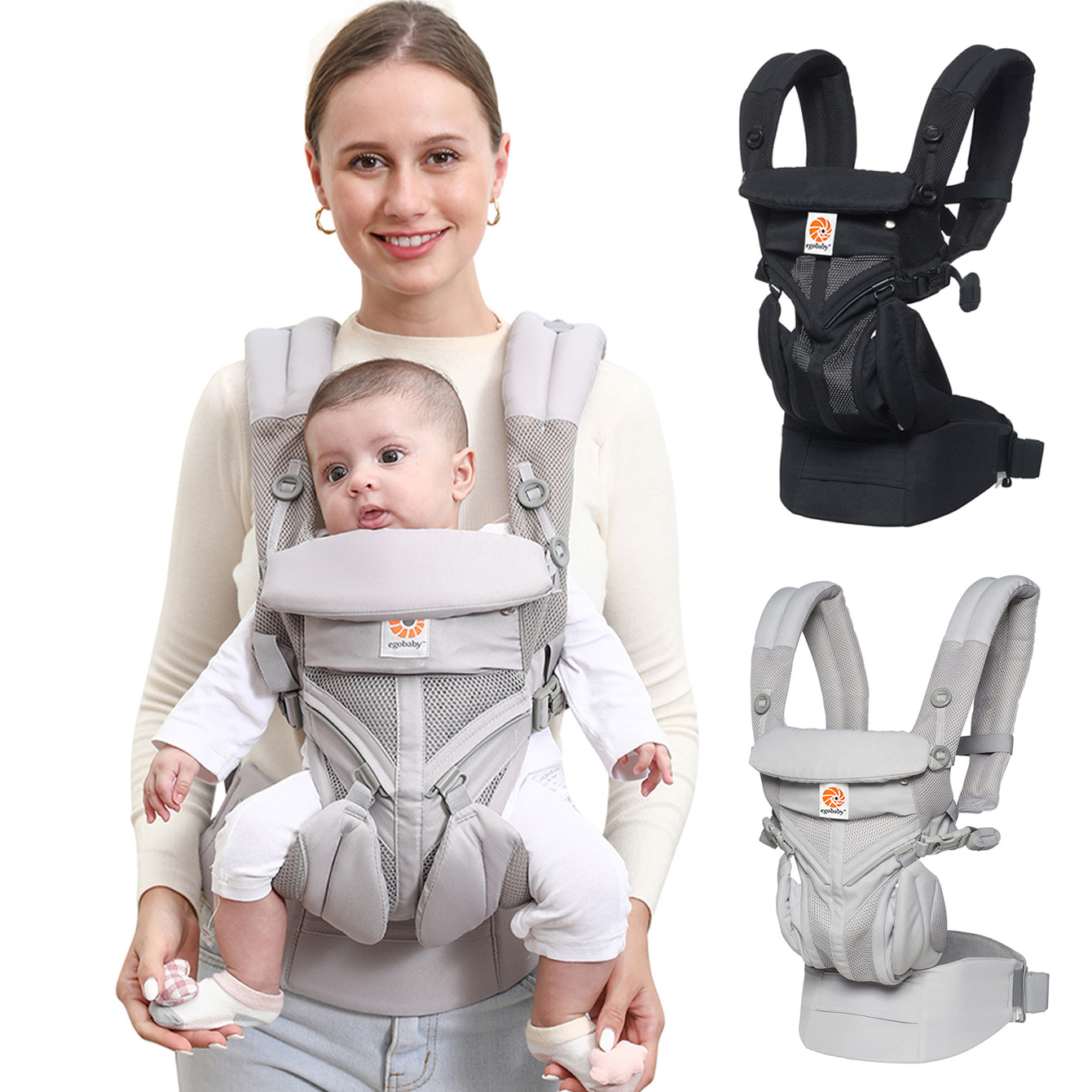 Ergonomic Baby Carrier Newborn To Toddler - حمالة أطفال متعددة الوظائف مريحة، حقيبة