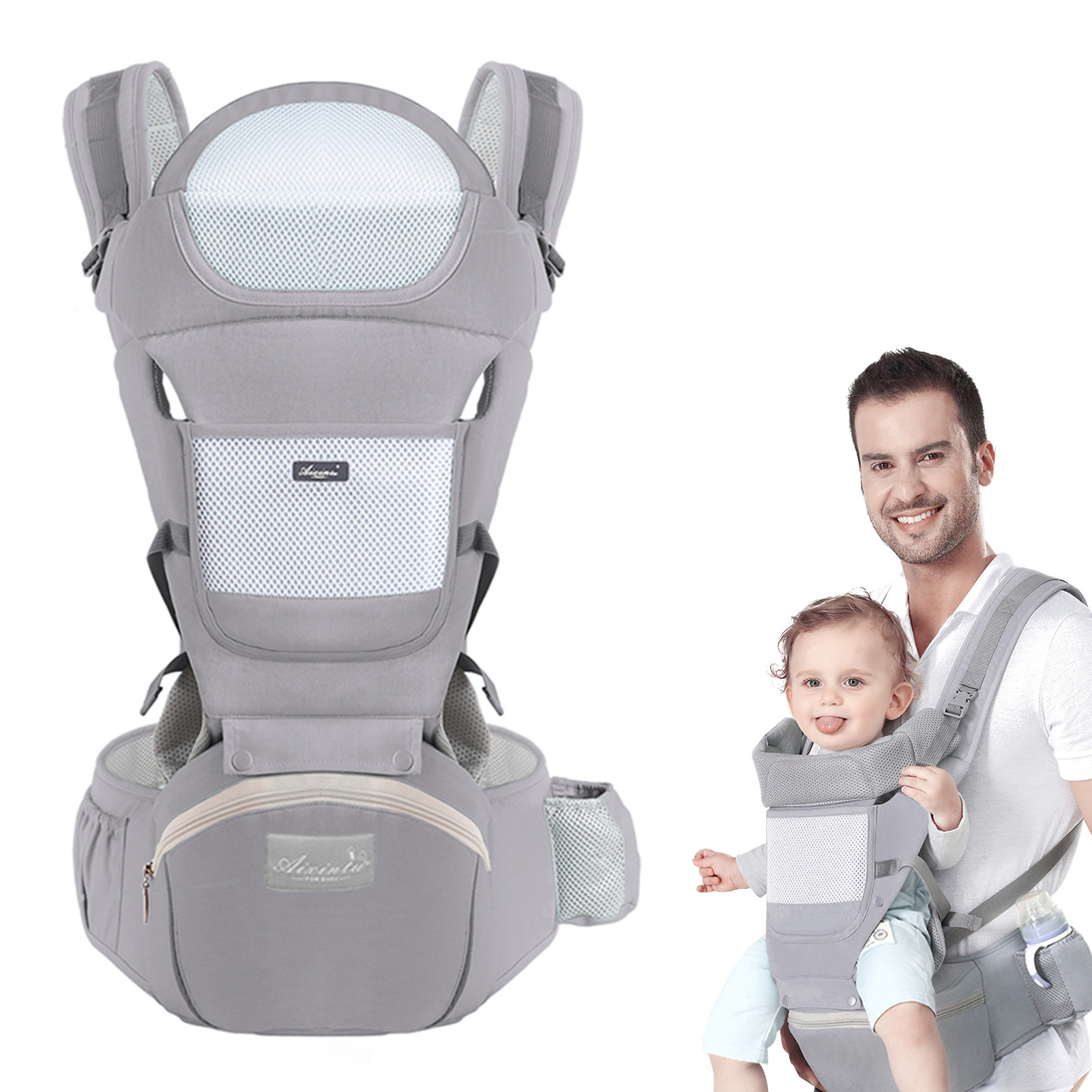 Ergonomic Baby Carrier Newborn To Toddler - حاملة أطفال مريحة للرضع متعددة الوظائف
