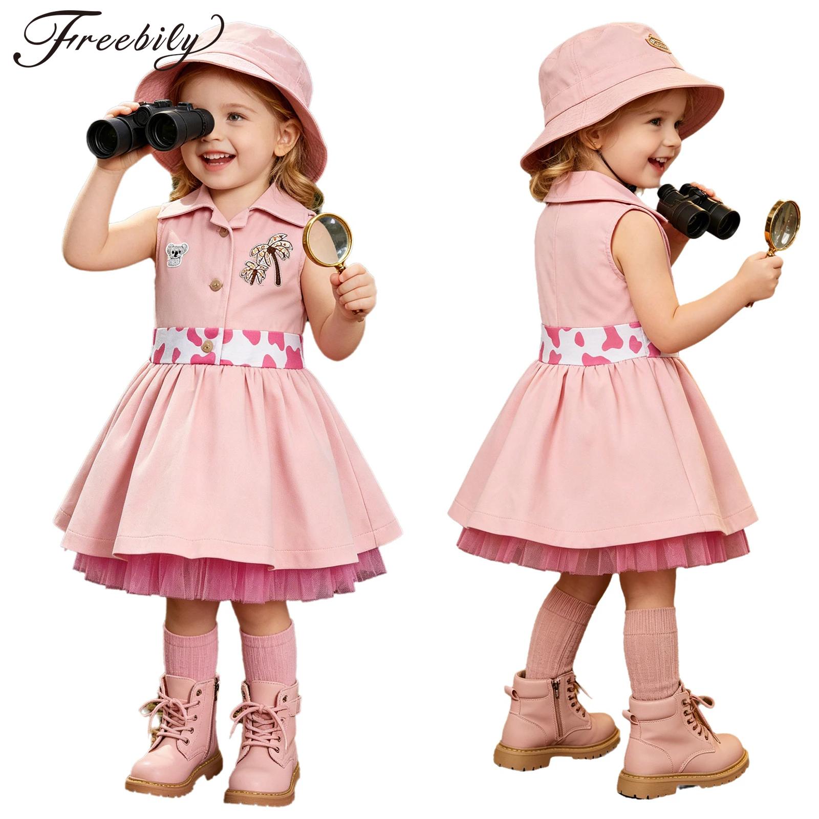 Toddler Girl Tulle Party Dress - فستان تول بدون أكمام للفتيات الصغيرات