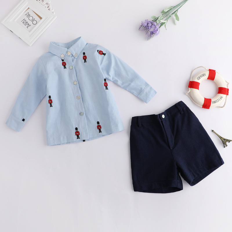Baby Boy Suit Set Baptism - ملابس أطفال إسبانية للأولاد طقم علوي