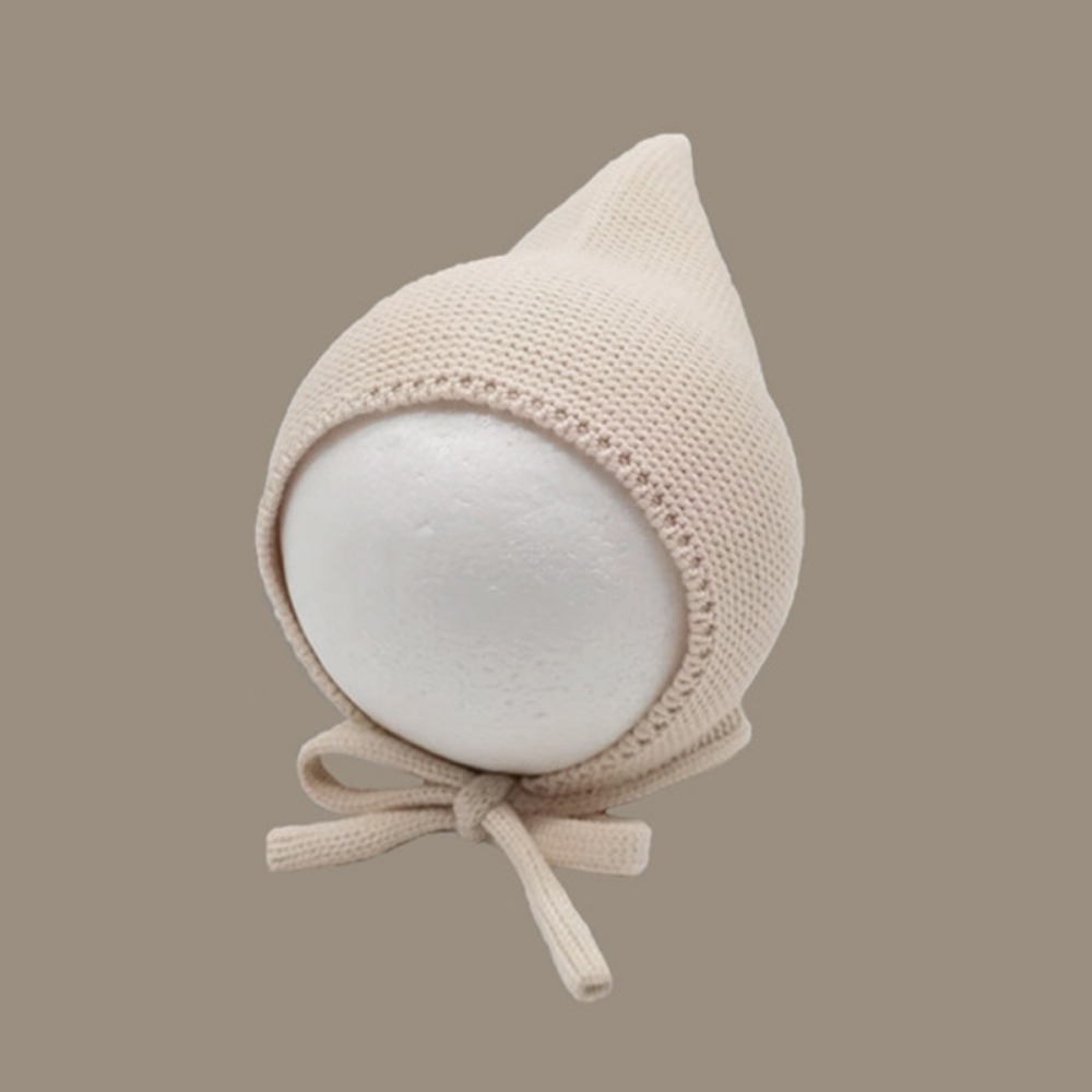 Infant Beanie Hat With Ears - أنيق بلون الشتاء متماسكة قبعة سميكة