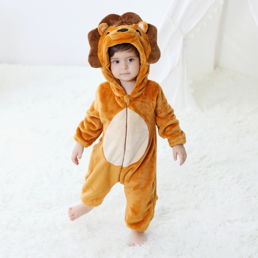 الوليد الطفل لطيف الأسد الحيوا - مراجعة Cotton Baby Onesies Zipper وسعره