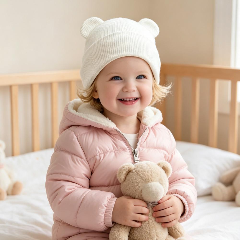 قبعة شتوية محبوكة للأطفال، قبع - مراجعة Infant Beanie Hat With Ears وسعره