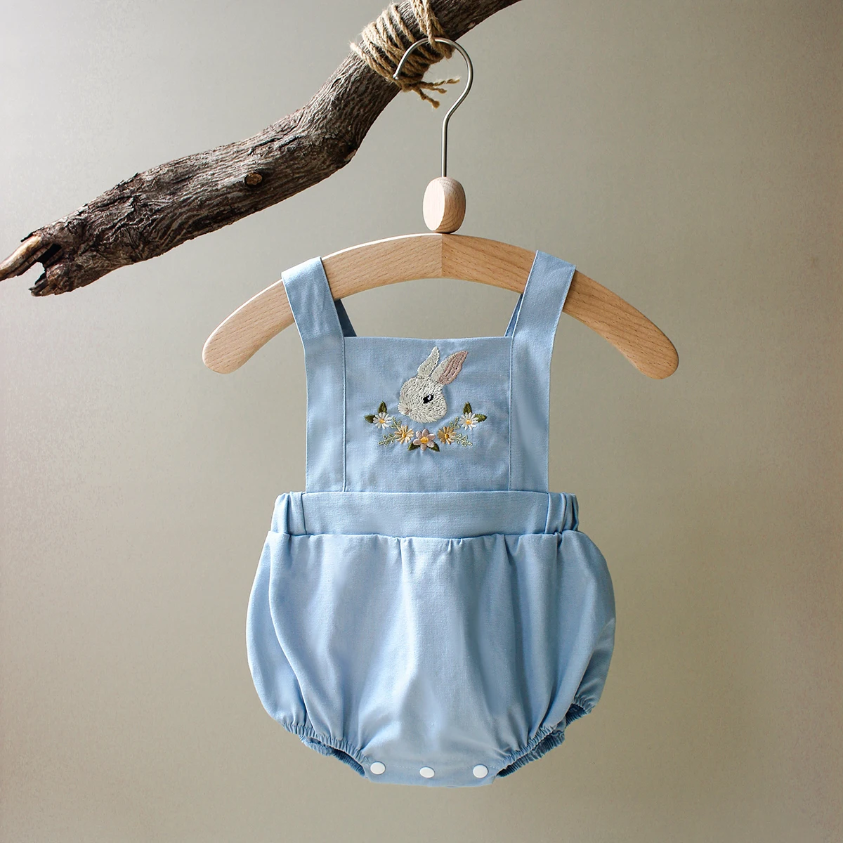رومبير صيفي للأطفال حديثي الول - مراجعة Baby Summer Linen Sleeveless Jumpsuit وسعره