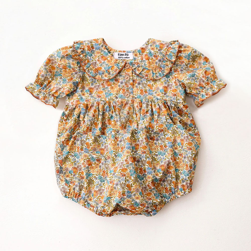 ملابس صيفية للأطفال حديثي الول - مراجعة Newborn Baby Girl Romper Floral وسعره