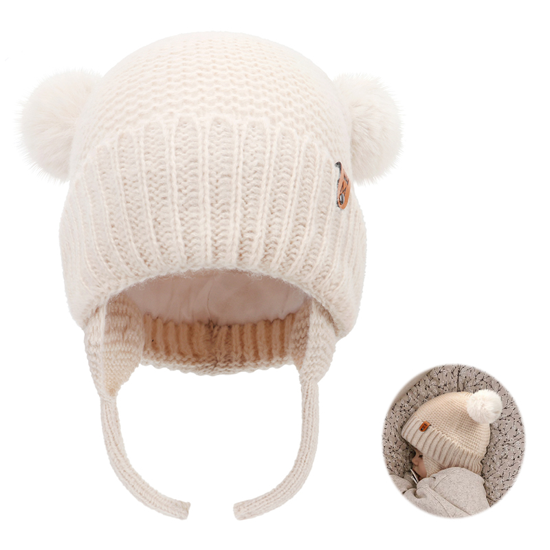 الطفل قبعة صوف لطيف الفراء الك - مراجعة Infant Beanie Hat With Ears وسعره