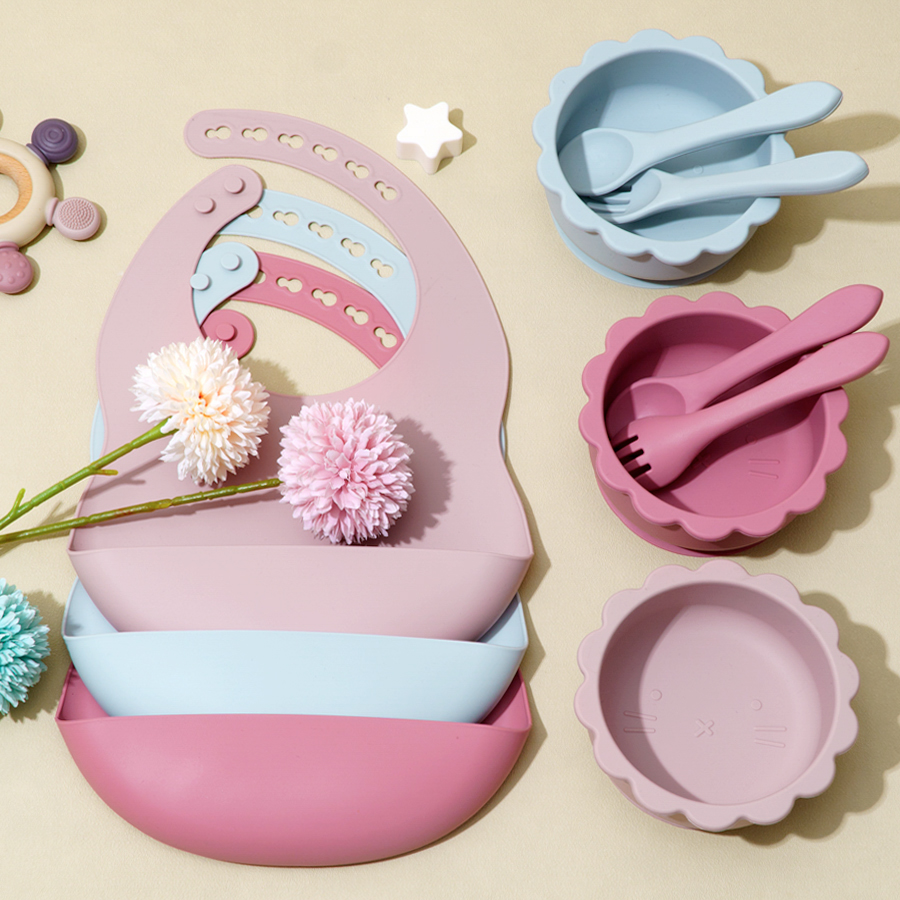 طقم أدوات مائدة من السيليكون ل - مراجعة Waterproof Baby Bibs Silicone وسعره