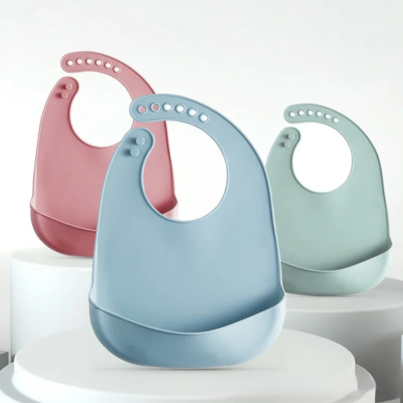 1/3 قطعة مريلة أطفال قابلة للت - مراجعة Waterproof Baby Bibs Silicone وسعره