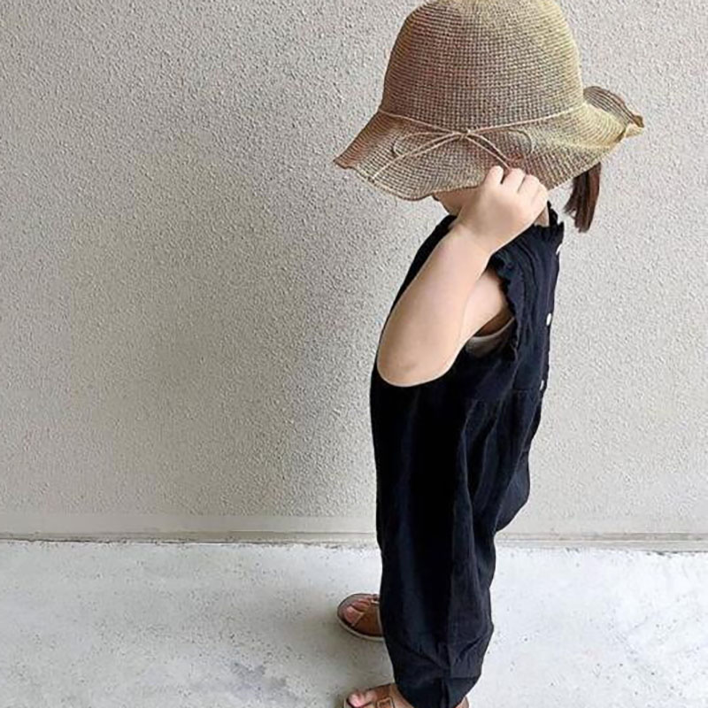 رومبيرات أطفال صيفية جديدة لعا - مراجعة Baby Summer Linen Sleeveless Jumpsuit وسعره