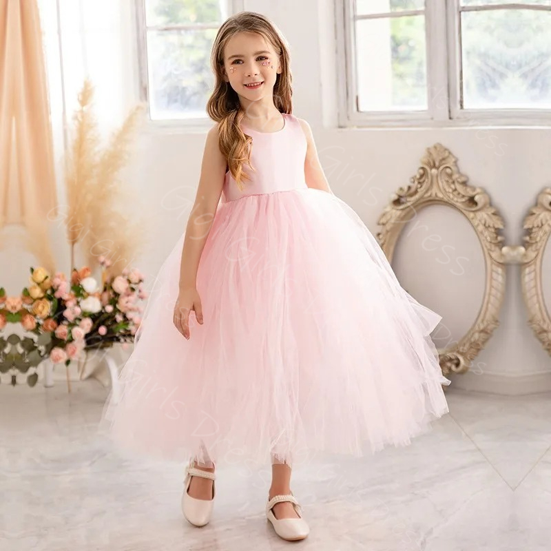 فستان فتاة الزهور الزرقاء لحفل - مراجعة Toddler Girl Tulle Party Dress وسعره