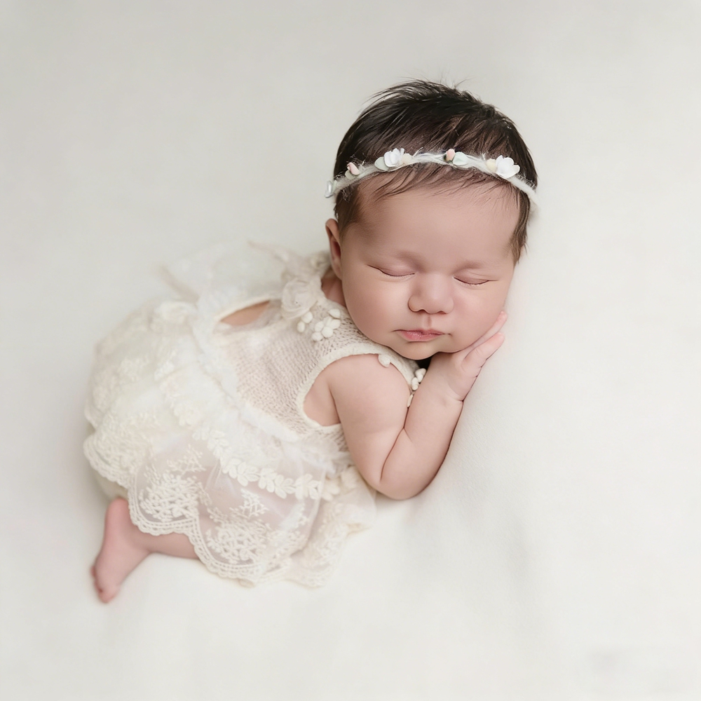 ملابس تصوير للأطفال حديثي الول - مراجعة Newborn Baby Girl Romper Floral وسعره