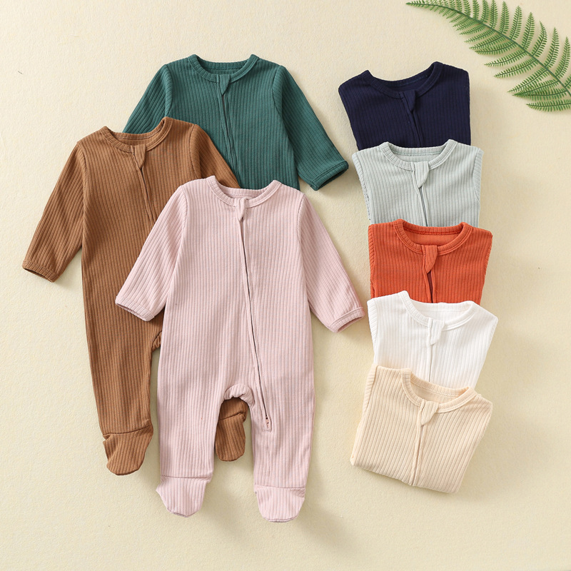 ملابس أطفال حديثي الولادة للخر - مراجعة Cotton Baby Onesies Zipper وسعره