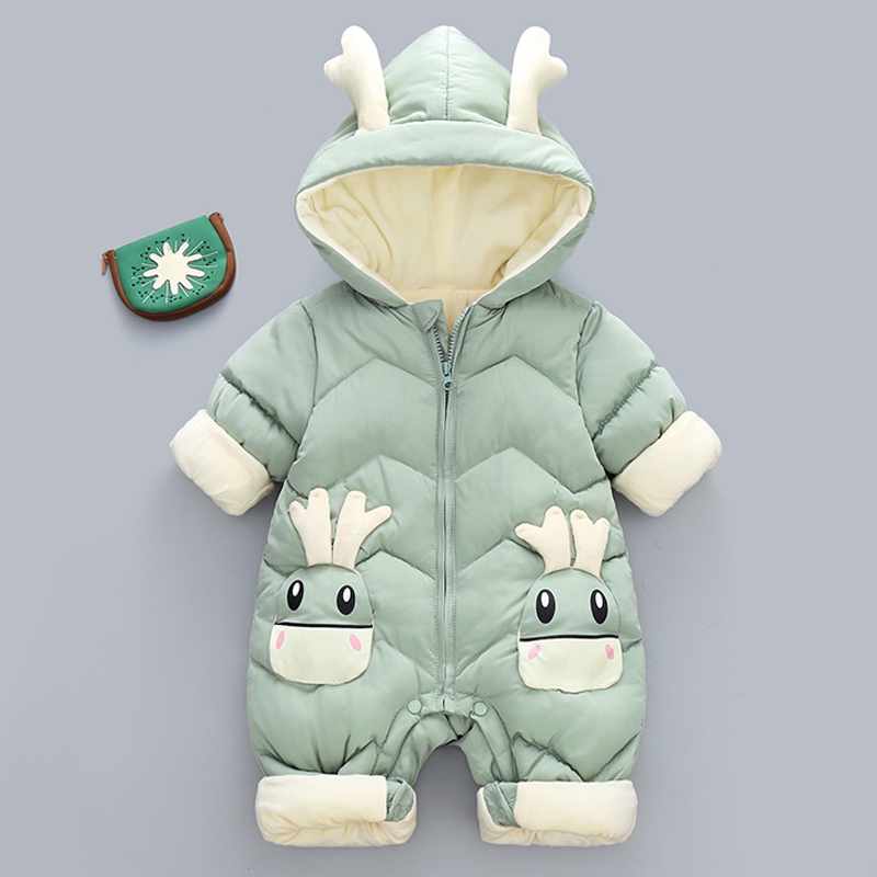 1-3Y الرضع سميكة المخملية السر - مراجعة Cotton Baby Onesies Zipper وسعره
