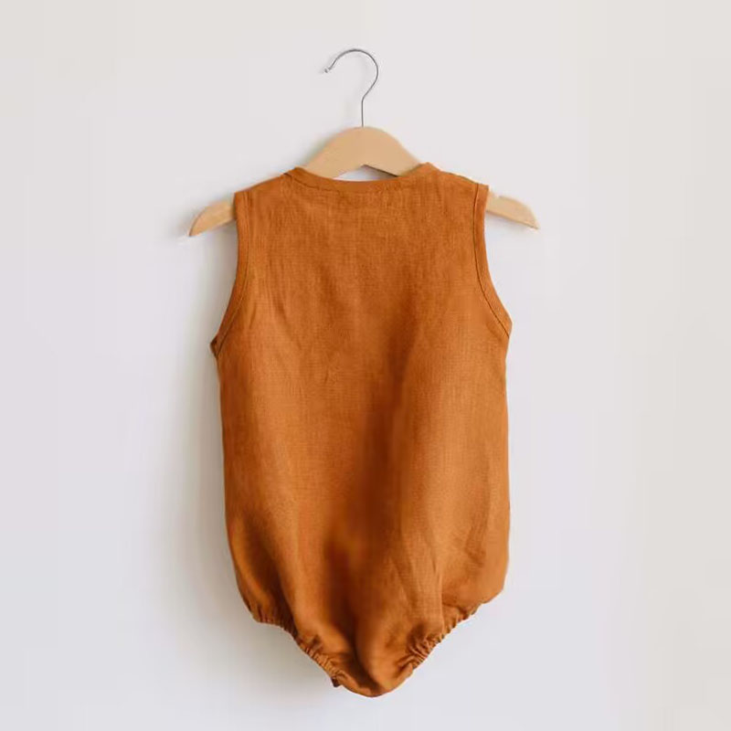 الوليد طفل الفتيان الكتان القط - مراجعة Baby Summer Linen Sleeveless Jumpsuit وسعره