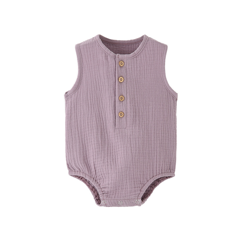 بدلة صيفية للأطفال حديثي الولا - مراجعة Baby Summer Linen Sleeveless Jumpsuit وسعره