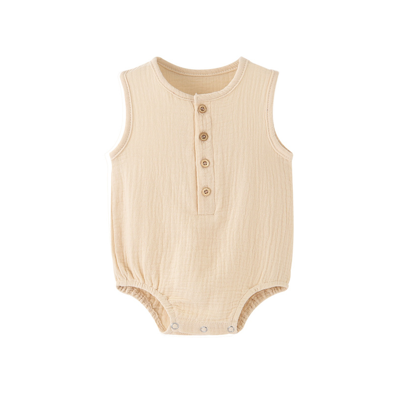 بدلة صيفية للأطفال حديثي الولا - مراجعة Baby Summer Linen Sleeveless Jumpsuit وسعره