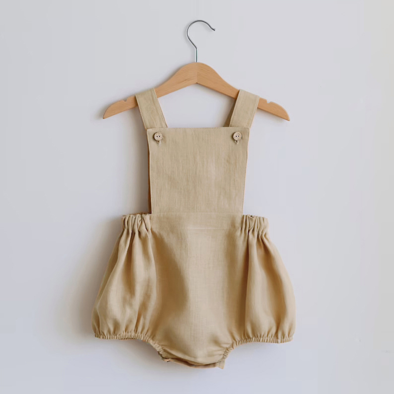 الوليد بيبي بوي فتاة رومبير ل  - مراجعة Baby Summer Linen Sleeveless Jumpsuit وسعره